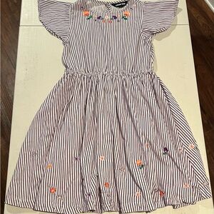 Lands’ End Girls Dress with Floral Embroidery, Size 10+